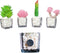 Plant Magnets for Fridge Succulent Artificial Plants Refrigerator Magnets,Funny 3D Resin Decorative Succulent Fridge Magnets Refrigerator Set of 4...