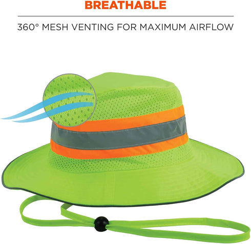 Ergodyne unisex adult Hi-vis Ranger Sun Hat, Lime, Large-X-Large US...