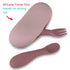 TUM TUM Baby Cutlery with Case, Baby Spoon & Fork Set, Baby Cutlery for Babies, First self Feeding Cutlery, Silicone Baby Spoon & Fork, 6 Months P...