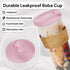 Dodoko Reusable Boba Cup with Straw - Iced Coffee & Smoothie Tumbler 24 oz - Bubble Pink...