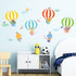 DECOWALL DWL-2010 Animals in Hot Air Balloons Wall Stickers Wall Decals Peel and Stick Removable Wall Stickers for Kids Nursery Bedroom Living Roo...
