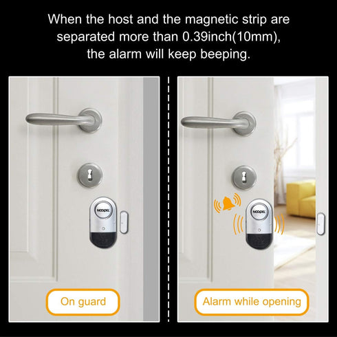 Door Window Alarm 2 Pack Noopel Home Security Sensor Burglar Anti-Theft 120DB Alarm with Batteries Included - DIY Easy to Install (2)...