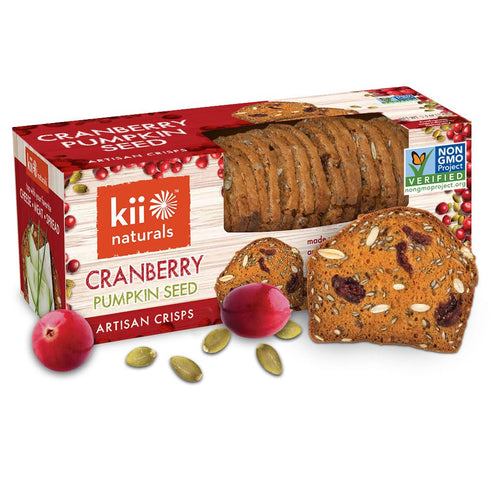 Kii Naturals Artisan Crisps, Healthy Snack Crackers for Cheese, Meats, Spreads, Charcuterie Board - Non-GMO, Kosher, No Preservatives, Hand-Crafte...