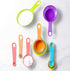 12-piece plastic measuring cup and spoon, measuring cup and spoon set, set colors for kitchen cooking and bathing (color random)...