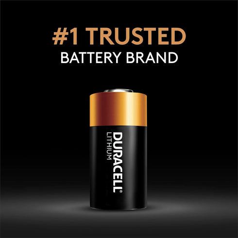 Duracell CR123A 3V Lithium Battery, 2 Count Pack, 123 3 Volt High Power Lithium Battery, Long-Lasting for Home Safety and Security Devices, High-I...