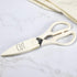 Rae Dunn Kitchen Scissors- Stainless Steel Kitchen Shears, Cooking Scissors for Cutting Meat, Chicken, Herbs and Produce with Blade Cover and Soft...