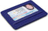 womens Credit Holder Genuine Leather Slim Minimalist Card Case Wallet, Blue With Id Window, Classic US...
