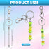 20 Pieces Beadable Keychains Bars - DIY Silver Blank Beadable Keychains Bulk - Keychain Bars for Beads Suitable for Silicone & Rubber - Beaded Key...