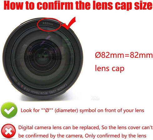 82mm Lens Cap Cover Compatible for Nikon Z9 Z7II Z6II Camera kit NIKKOR Z 24-70mm f/2.8 Lens (2 Pack)...