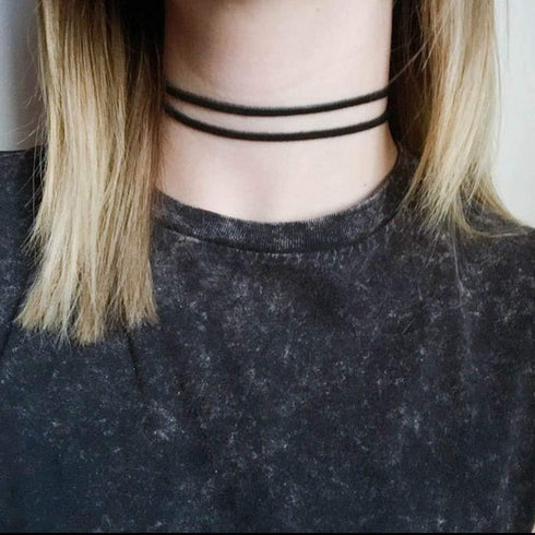 Zoestar Choker Necklace 2 Layered Black Velvet Collar Necklaces for Women...