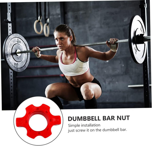 Yardwe 4 Pcs clip clip barbell screw collar set collars screw Accessories Dumbbell Nut accessories fitness hand bell Curling pesa equipment suppli...