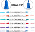 TRANSON 12 Color Dual-tip Acrylic Paint Pen Set for Canvas Rock Wood Leather Ceramic DIY Painting...