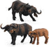 3 Pcs African Safari Bull Action Figure Toy, Realistic Buffalo Figurines Collection Playset Preschool Science Educational Learn Cognitive Props?...