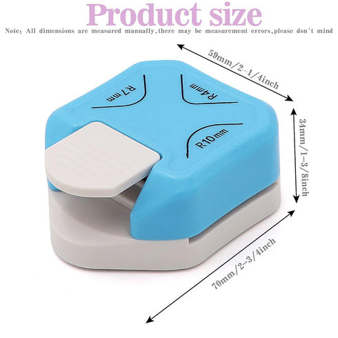 Jeemiter 3 in 1 Corner Rounder Punch - Hole Punch 4mm 7mm 10mm 3-Way Corner Cutter for Paper Craft, DIY Projects, Photo Cutter, Card Making and Sc...