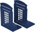 MerryNine 2 Pack Book Ends, Metal Bookends for Shelves, Telephone Booth Decorative Bookends, Non Skid Heavy Bookends, Book, Magazine or CD Organiz...