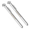 Pencil Tire Pressure Gauge (5-50PSI&10-75PSI), Sealed Zinc Alloy Nozzle and Silvery Aluminum Tube Body, Suitable for Bikes,Cars, Trucks...