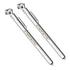 Pencil Tire Pressure Gauge (5-50PSI&10-75PSI), Sealed Zinc Alloy Nozzle and Silvery Aluminum Tube Body, Suitable for Bikes,Cars, Trucks...
