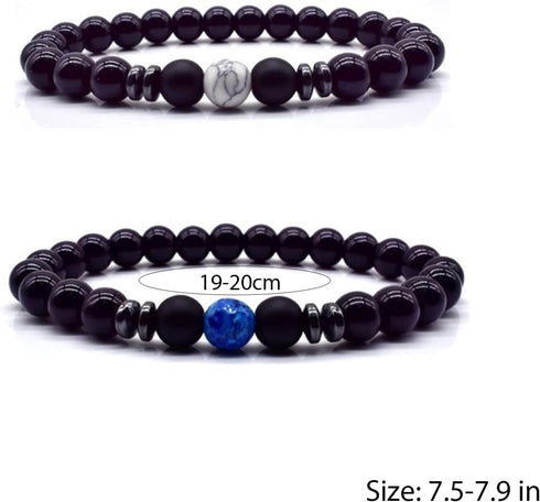 CSIYANJRY99 2Pcs Black Obsidian Anklet for Men Women,Adjustable Obsidian Beads Bracelet Anklet Jewelry(A)...