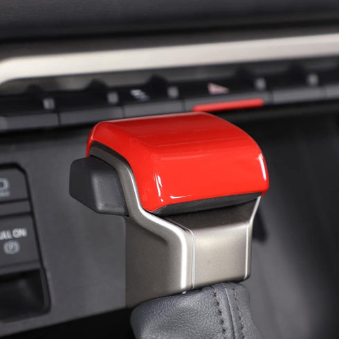 ABS Red Car Console Gear Gear Shift Knob Head Protection Trim,Shift Gear Protection Trim,Compatible with Toyota Tundra Sequoia 2022 2023 2024 Taco...