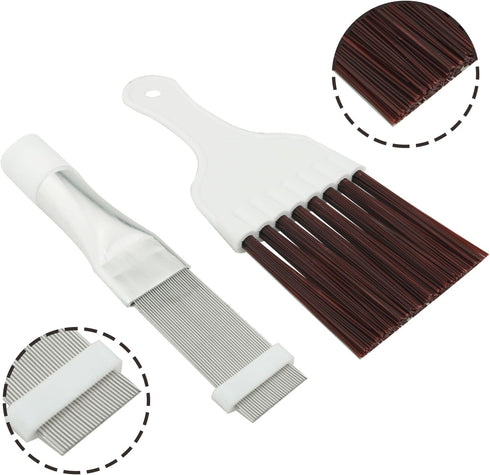 Air Conditioner Condenser Fin Comb Air Conditioner Fin Cleaner Refrigerator Coil Cleaning Whisk Brush Metal Fin Evaporator Radiator Repair Tool...