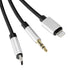 MFi Certified Lightning to RCA Audio Cable, 6.56FT Length RCA to 3.5mm Cable, 3-in-1 USB-C to RCA Audio Cable with Hi-Fi DAC Chip, Use for Home Th...