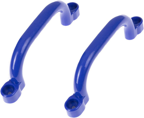 Playground Safety Handles - Outdoor Blue Grab Handle Bars, Plastic Tree House or Playhouse Accessories, Backyard Playset Equipment Replacement Saf...