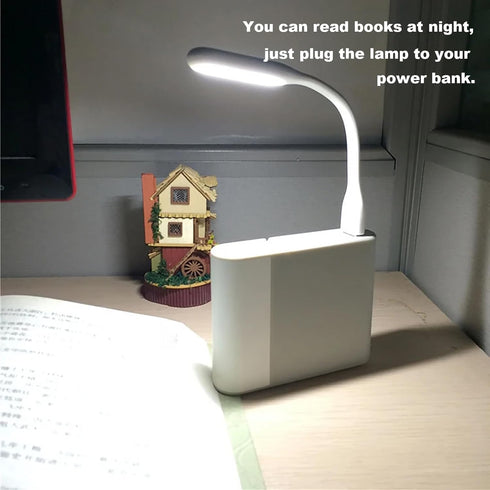 Mini USB Light, Portable Book Reading Lamp with 6 LEDs Protect Eyesight, USB Powered for Power Bank Computer Laptop Flexible Bendable Night Light-...