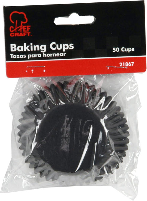 Chef Craft Classic Cupcake Liners, 50 count, Black...