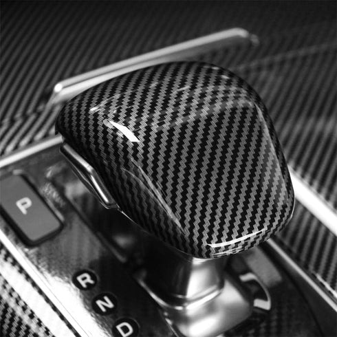 for Kia Stinger Accessories Gear Shift Knob Cover Car Shift Cover Compatible with 2017-2024 Kia Stinger (Carbon Fiber Black Style)...