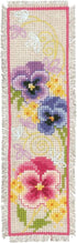 Vervaco Cross Stitch Bookmark Violets (Set of 2) 2.4" x 8"...