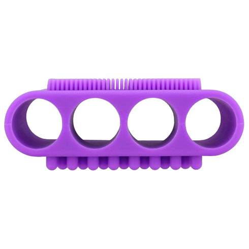 MiMu Silicone Pet Brush - Purple Deshedding Brush for Routine Deep Cleaning and Massaging Wet or Dry Dog Shedding Tool...