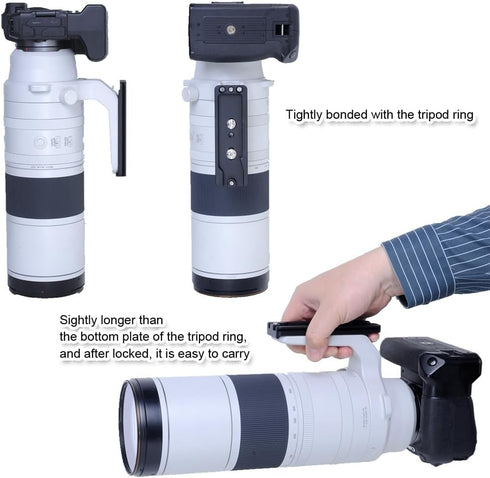 iShoot Arca-Swiss Fit Camera Quick Release Plate Compatible with Canon RF 200-800mm F6.3-9 IS USM Tripod Mount Ring Lens Collar Support Bracket, U...