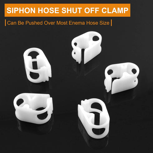 5 Pcs Plastic Tubing Clamps, Small Hose Shut Off Clamps for 1/8" - 1/4" Tube O.D., Water Flow Control Hose Clip Laboratory Pinch Valve...