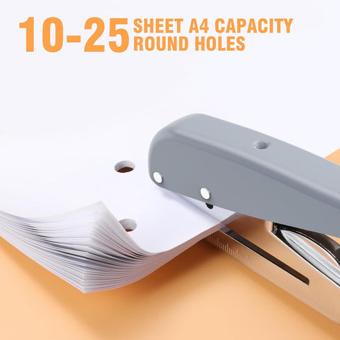 1/4 Heavy Duty 1 Hole Punch,Hole Puncher 25 Sheets Capacity One Hole Punch Heavy Duty Paper Punch for Paper ID PVC Cards Scrapbook Album (6MM)...