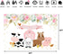 Lofaris Pink Farm Animals Birthday Backdrop - Barnyard Theme Background for Little Princess Birthday Party Decorations - Cute Farmhouse Flower Gir...