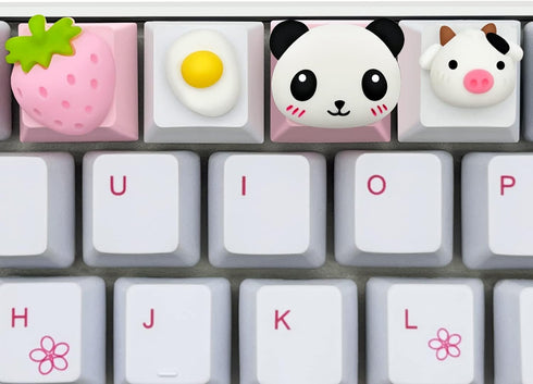 Cute Keycap 4 pcs,Custom 3D Model Keycap Cute OEM R4 Profile ESC-Keys Keyboard Keycap for Cherry MX Switches Mechanical Gaming Keyboard Cute Anima...