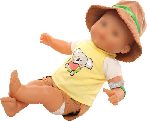 Miunana 13-16 Inch Baby Doll Clothes Jungle Exploration Suits 3pcs with Top and Trousers and Hat for 15 Inch Girl Doll Outfits for 3 Years Old Bab...