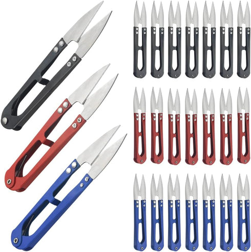 XINGYHENG 24Pcs Sewing Scissors U shaped Small Snips Clippers Trimming Nipper Embroidery Clippers Cutter Mini Cutting thread Cross Stitch Scissors...