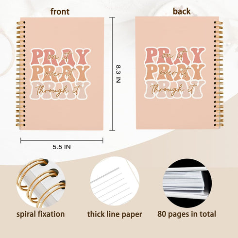 Prayer Journal Notebook for Women - Bible Notebooks for Note Taking, Bible Journaling Notebook, Christian Gifts Journal Notebook, Hardcover Spiral...