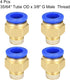 uxcell Straight Pneumatic Push to Quick Connect Fittings G3/8 Male x 14mm Tube OD 4pcs...