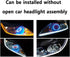 LEADTOPS Flexible LED Strip 2 Pcs 24 Inch Dual Color Headlight Surface Tube White & Amber Daytime Running Waterproof Switchback Sequential Lamp Tu...