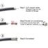 VCE Coaxial Cable Connector 6 Pcs with 3 Pcs Combined Format, 3GHz Coax Coupler for Coaxial Cable Extension, TV Cable Repair, Nickel Plated TV Cab...