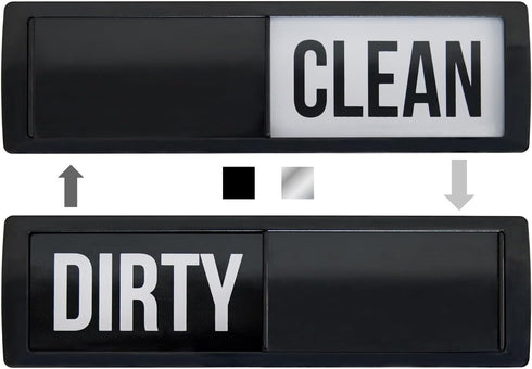 Gorilla Grip Clean and Dirty Dishwasher Magnet Sign, Optional Adhesive, Magnetic, Easy Read, Non-scratch, Heavy Duty Shutter Slide Magnets for Dis...