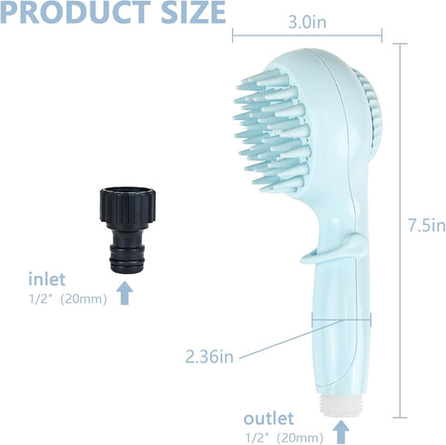 Dog Shower Brush Attachment - Pet Shower Attachment Dog Shower for Gentle Grooming, Easy to Use Dog Shower for Home Grooming, Dog Bath Brush for D...