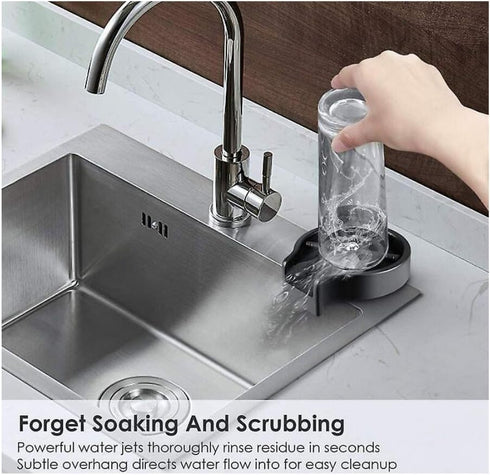 Glass Rinser for Kitchen Sink - Quick Faucet Cup Washer for Sink with Complete Kit, Ideal Cleaner for Cups, Baby Bottles, Kitchenware and Bar Glas...