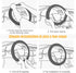 Moly Magnolia Car Steering Wheel Cover, Universal 15 inch Anti-Slip Steering Wheel Cover Trim, Breathable Microfiber Leather Auto Soft Handle Prot...