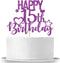 INNORU Purple Glitter Happy 15th Birthday Cake Topper for Cheers to 15 Years - Teenager Children's Birthday Party Cake Decorations...