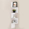 WELLAND Zig - Zag Floating Corner Shelves, 4-Tier Wall Mounted Storage Shelf with White Finish for Bedroom, Living Room, Bathroom, Display Shelf f...