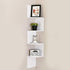 WELLAND Zig - Zag Floating Corner Shelves, 4-Tier Wall Mounted Storage Shelf with White Finish for Bedroom, Living Room, Bathroom, Display Shelf f...