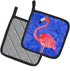 Caroline's Treasures 8685PTHD Flamingo Pair of Pot Holders Kitchen Heat Resistant Pot Holders Sets Oven Hot Pads for Cooking Baking BBQ, 7 1/2 x 7...